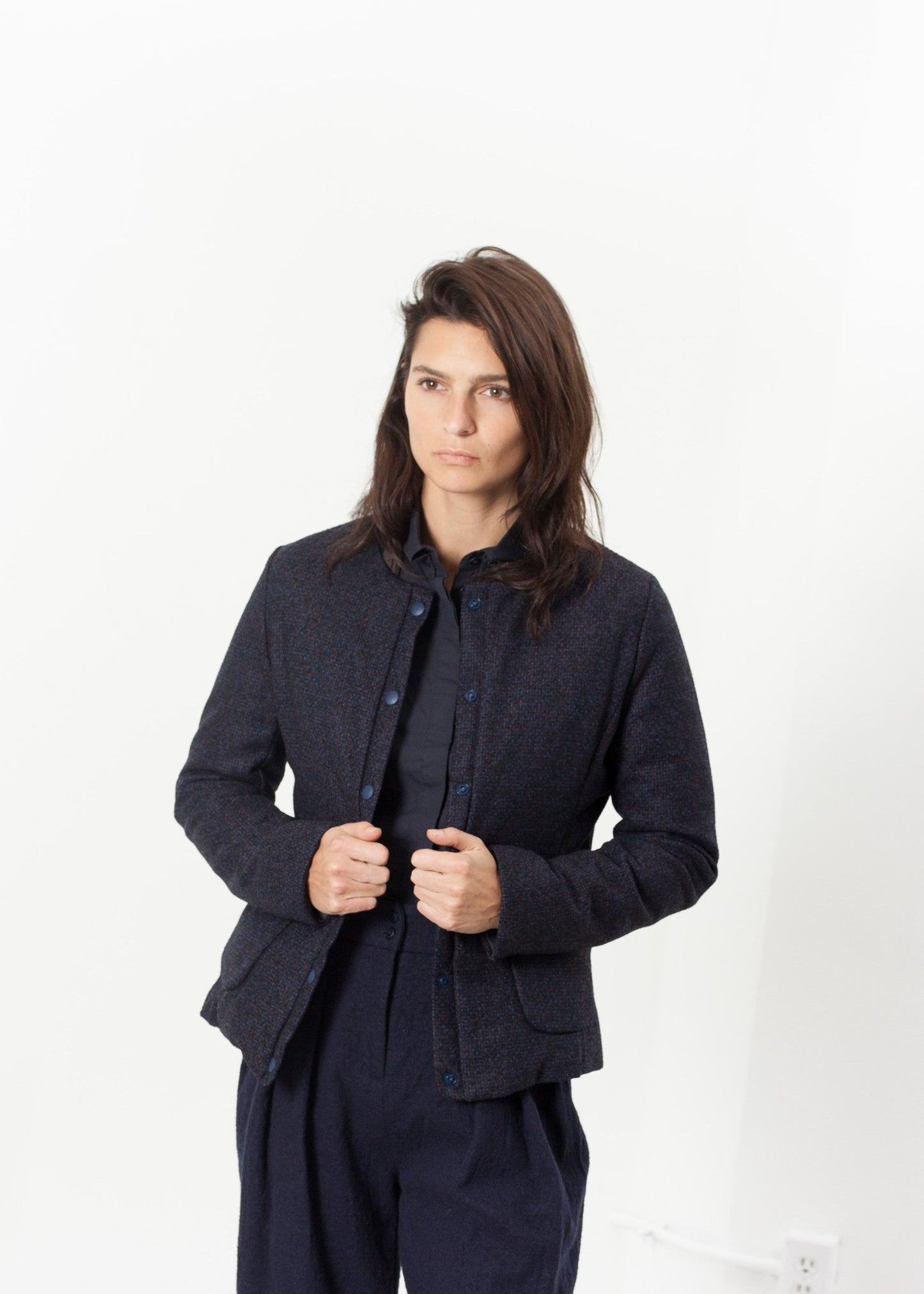 Amelia Reversible Jacket in Navy/Blue