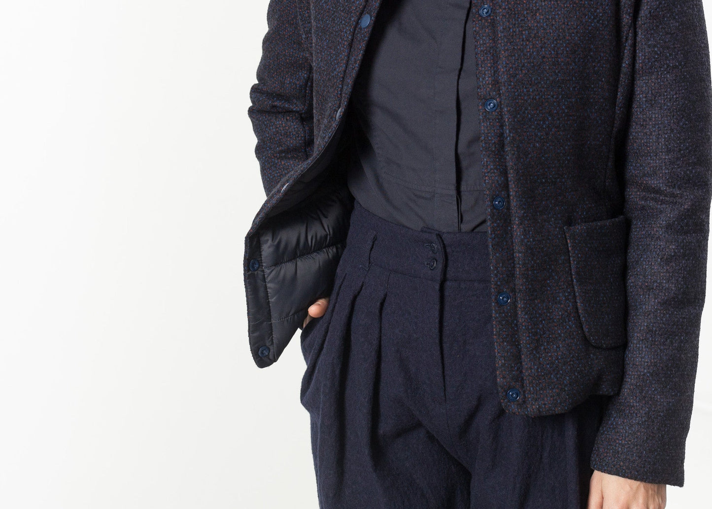Amelia Reversible Jacket in Navy/Blue