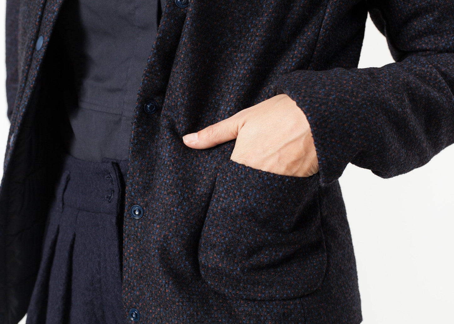 Amelia Reversible Jacket in Navy/Blue