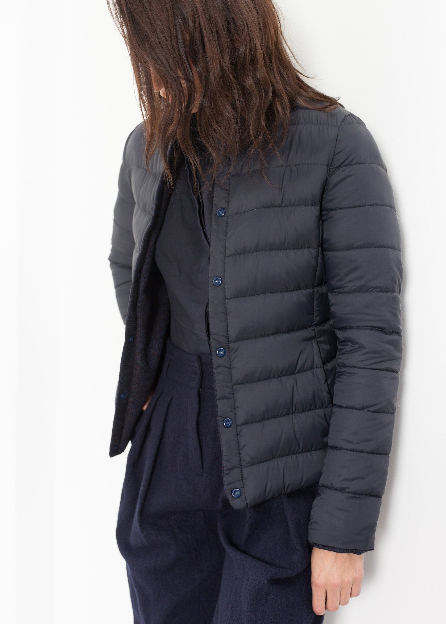 Amelia Reversible Jacket in Navy/Blue