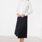 Tulle Pleat Skirt in Navy