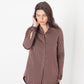 Sheen Button-Up in Red/Tan