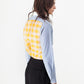 Long-sleeved blouse in blue stripe