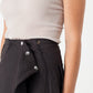 Wrap Snap Skirt in Black