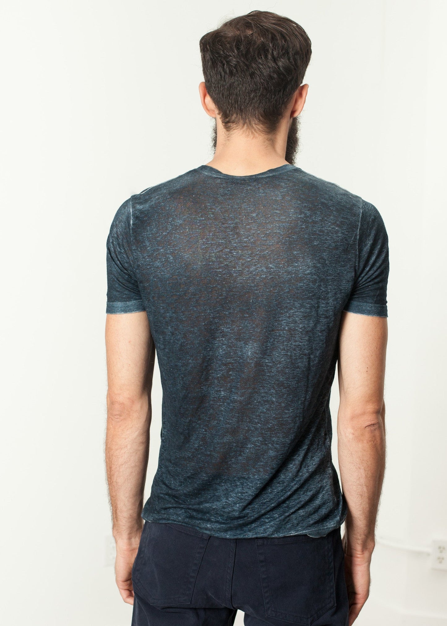 Mélange T-shirt in Navy/Black