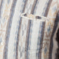 Linen Western Shirt in Beige/Blue