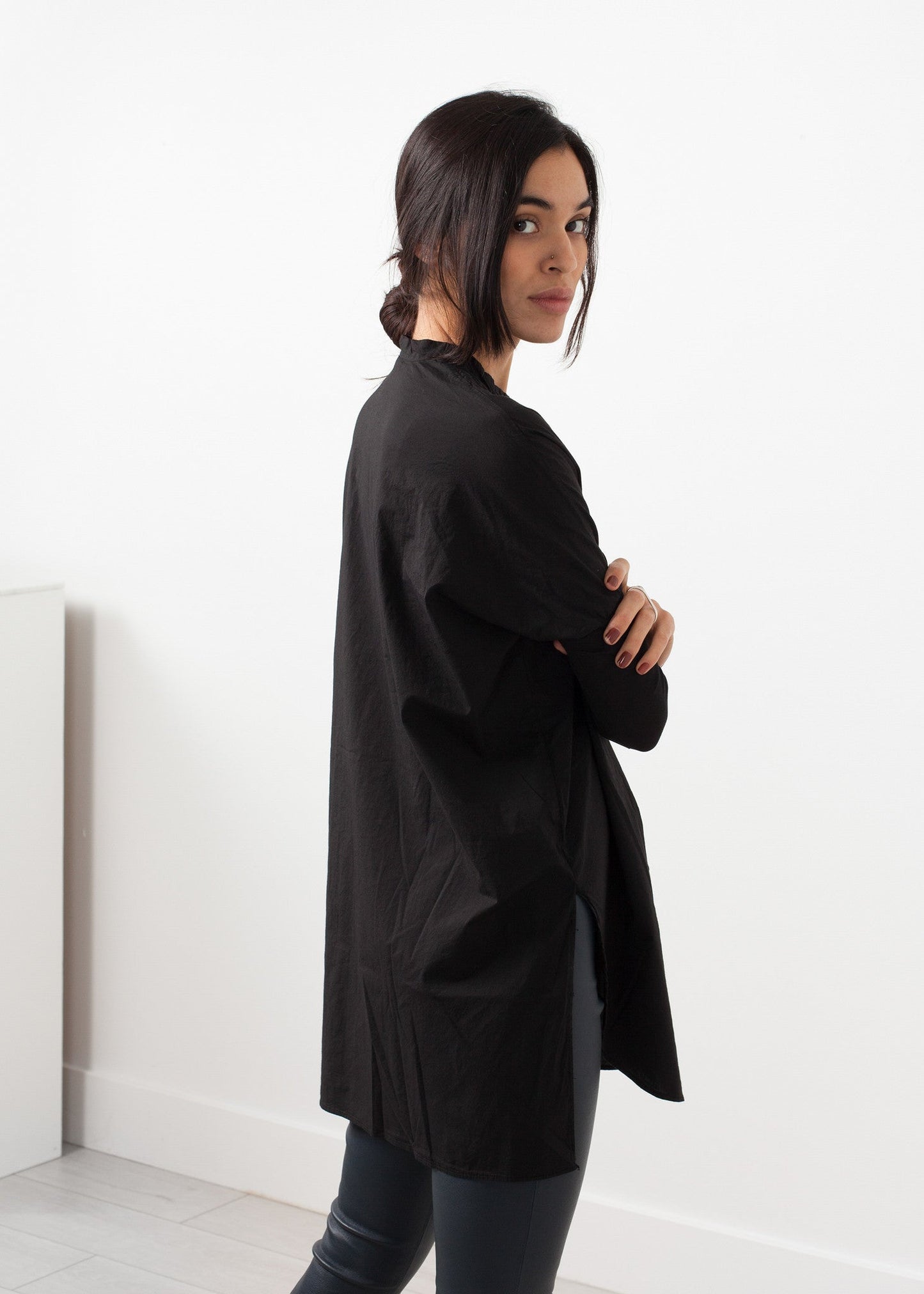 Oversized Ribbed Blouse