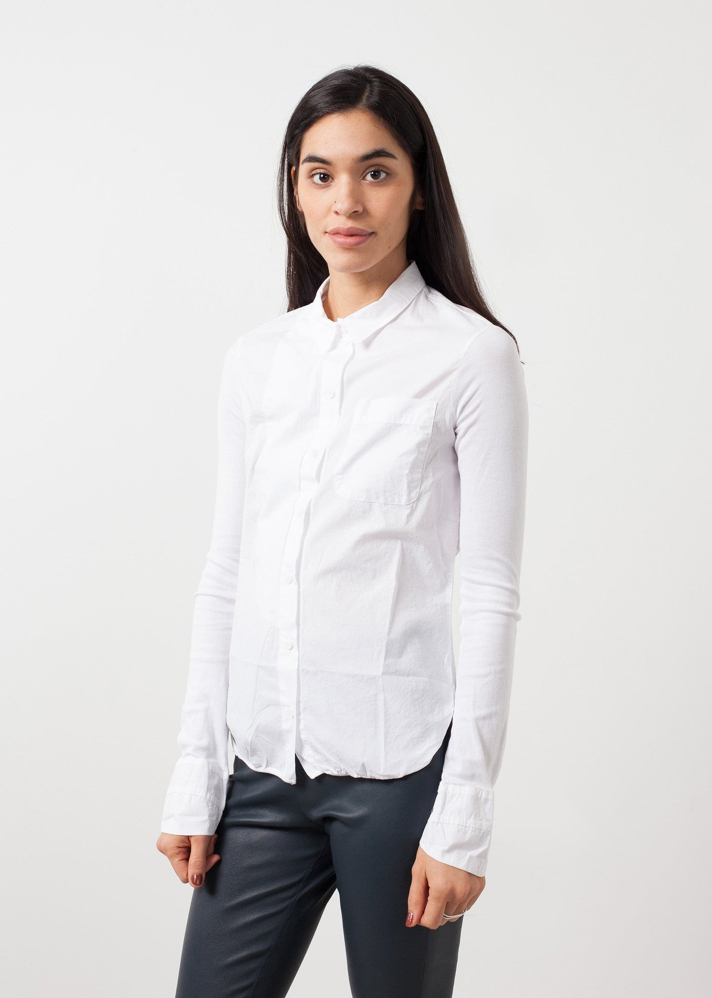 Soft sleeve button-up