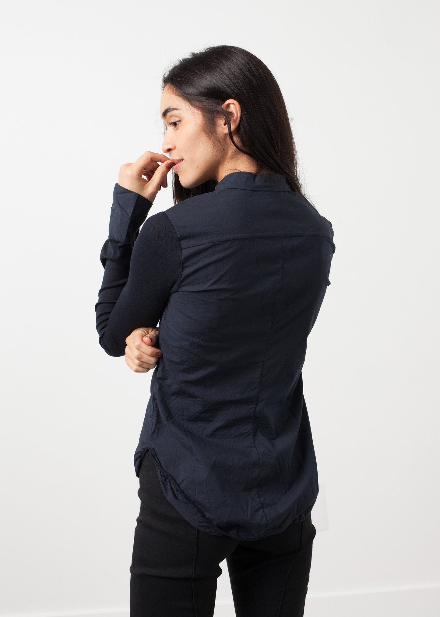 Soft sleeve button-up