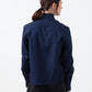 Sheer silk collar button-up
