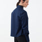 Sheer silk collar button-up