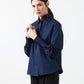 Sheer silk collar button-up