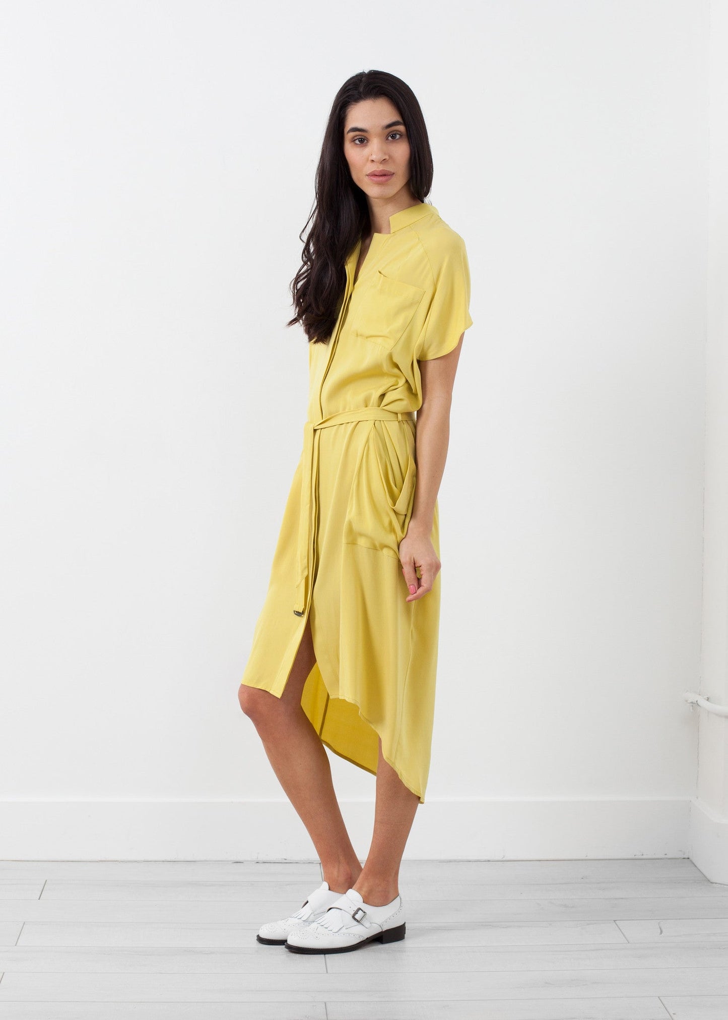 Uptime Silk Shirt Dress