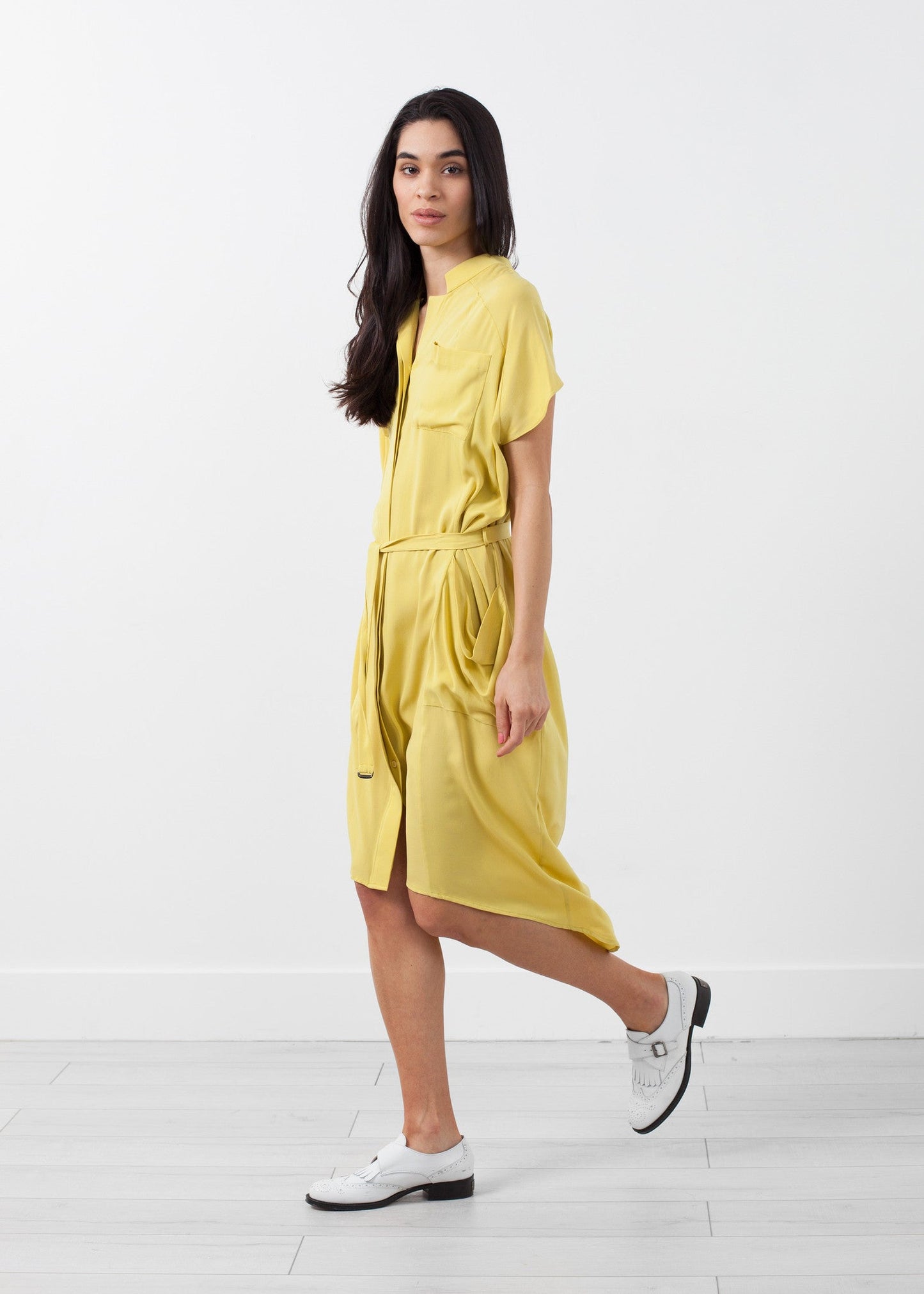 Uptime Silk Shirt Dress