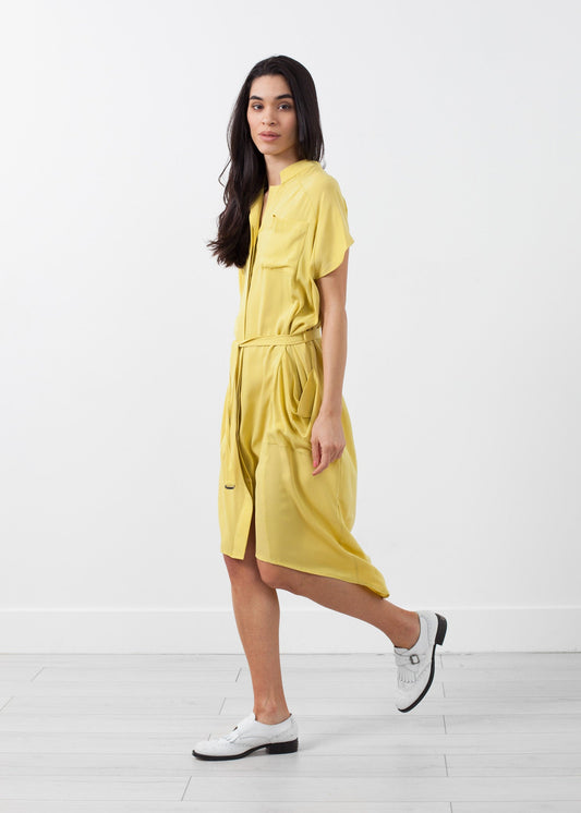 Uptime Silk Shirt Dress