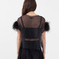 Organza Feather Top