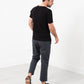 Flat-front cuffed trousers