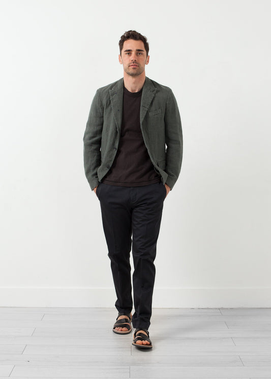 Five-button cotton blazer