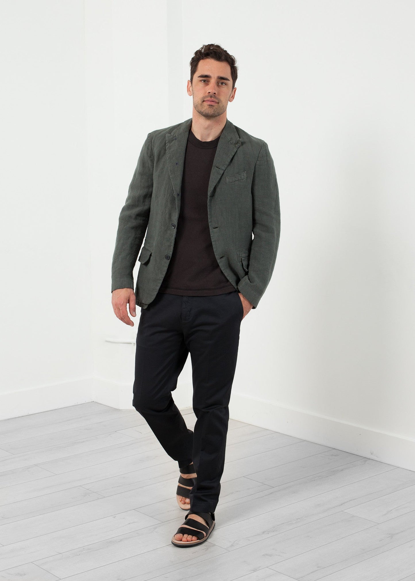 Five-button cotton blazer