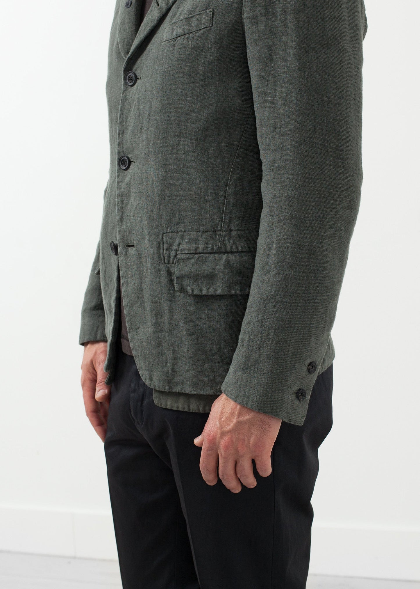 Five-button cotton blazer
