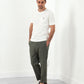 Flat-front cuffed trousers