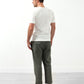 Flat-front cuffed trousers