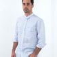 Mandarin collar formal shirt