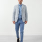 Seersucker Five-Button Blazer