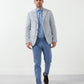 Seersucker Five-Button Blazer