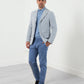 Seersucker Five-Button Blazer