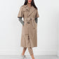 Rolled-sleeve trench coat