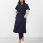 Rolled-sleeve trench coat
