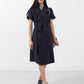 Rolled-sleeve trench coat