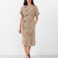 Rolled-sleeve trench coat