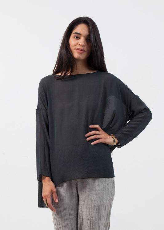 Hand-dyed silk top