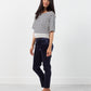 Sleeve Top in Navy Stripe