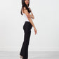Straight Seam Trousers in Black