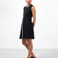 Neoprene Flower Dress in Black