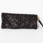 Roxanne Leather Clutch in Black