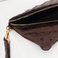 Roxanne Leather Clutch in Brown