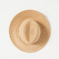 Wrapped-up hat in straw/white