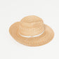 Wrapped-up hat in straw/white