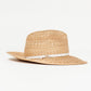 Wrapped-up hat in straw/white