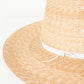Wrapped-up hat in straw/white