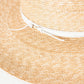 Wrapped-up hat in straw/white