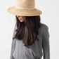 Wrapped-up hat in straw/white