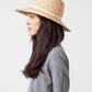 Wrapped-up hat in straw/white