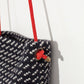 Wool Shoulder Pouch in Black/White