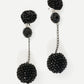 Drop Cluster Earring in Black